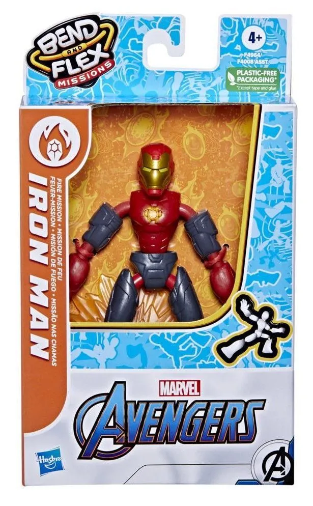 Hasbro Avengers Bend And Flex Iron Man (F4964) 2 Hasbro Avengers Bend And Flex Iron Man (F4964) - Image 2