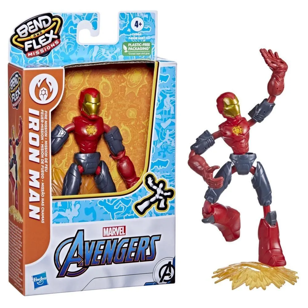 Hasbro Avengers Bend And Flex Iron Man (F4964) 3 Hasbro Avengers Bend And Flex Iron Man (F4964) - Image 3