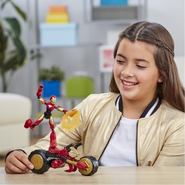 Hasbro Avengers Bend And Flex Flex Rider Iron Man (F0244) 2 Hasbro Avengers Bend And Flex Flex Rider Iron Man (F0244) - Image 2